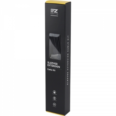 강원전자 넷메이트 PSU 연장 16AWG 슬리빙 케이블 세트 (카본/그레이 6종) [EZDIY-FAB] NM-DPI2286