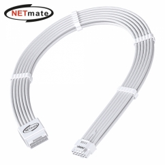 강원전자 넷메이트 PCI-E 5.0 12VHPWR 연장 슬리빙 케이블 세트 (올화이트) [EZDIY-FAB] NM-DPR1799