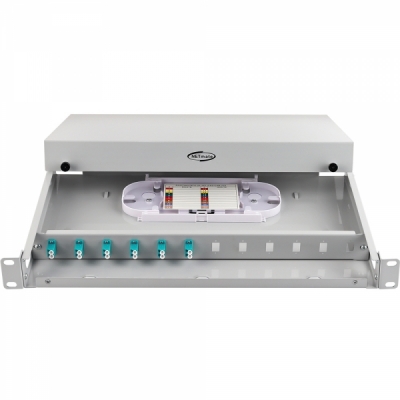 강원전자 넷메이트 12포트 1U 랙 타입 광분배함(OM3 LC 어댑터 6개 포함) NM-FDRL06M3