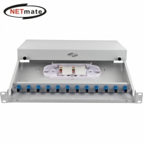 강원전자 넷메이트 12포트 1U 랙 타입 광분배함(SC 어댑터 포함) NM-FDRS12