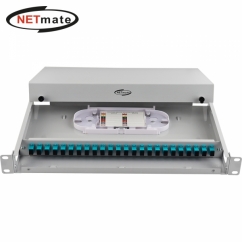 강원전자 넷메이트 24포트 1U 랙 타입 광분배함(OM3 SC 어댑터 포함) NM-FDRS24M3