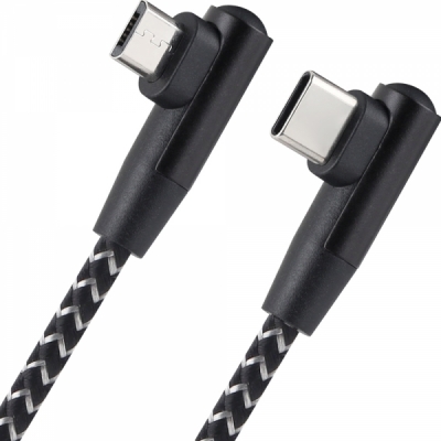 강원전자 넷메이트 USB2.0 CM-Micro 5핀 꺾임 패브릭 케이블 1m NM-UCMB01A