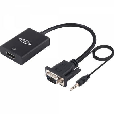 강원전자 넷메이트 VGA(RGB) + Stereo to HDMI 컨버터 NM-VH015