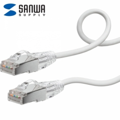 강원전자 산와서플라이 CAT.7 SSTP Flexible Slim 랜 케이블 1m (화이트) KB-SL7YS-01W