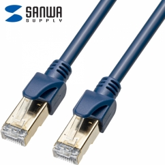 강원전자 산와서플라이 CAT.6A UTP 산업용 랜 케이블 0.5m (네이비 블루) KB-H6A-005NV