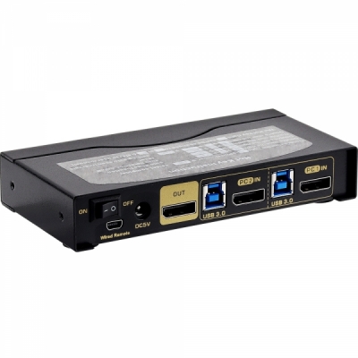 강원전자 넷메이트 8K 지원 Displayport KVM 2:1 스위치(USB) NM-DK8302S