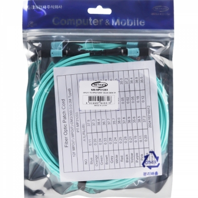강원전자 넷메이트 OM3 12C MPO 광점퍼코드 3m NM-MP31203