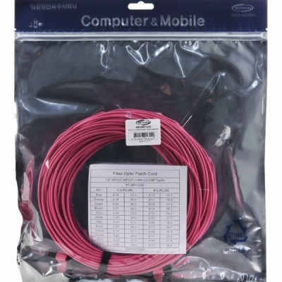 강원전자 넷메이트 OM4 12C MPO 광점퍼코드 20m NM-MP41220