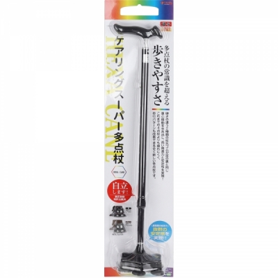 강원전자 더돌봄 프리미엄 6발 자립형 오른손 지팡이(블랙) DB-CSTBC01