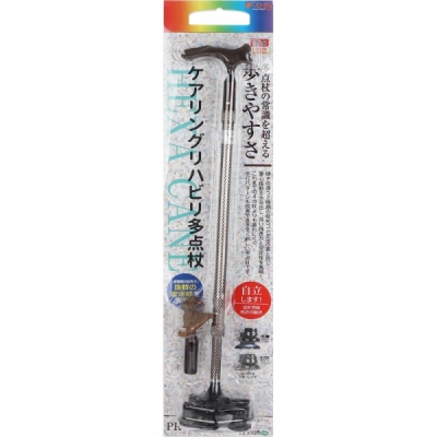 강원전자 더돌봄 프리미엄 6발 자립형 양손 지팡이(브라운) DB-CRTBRC01