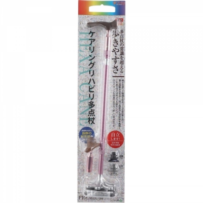 강원전자 더돌봄 프리미엄 6발 자립형 양손 지팡이(핑크) DB-CRTPC02