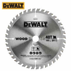 디월트 165mm 40T 목재용 Thin Kerf 원형톱날 DWA612240W