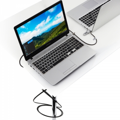 강원전자 넷메이트 노트북 도난방지 와이어 잠금장치&락 클립 (다이얼 타입/직경4.5mm/1.8m) NM-SKN01LD