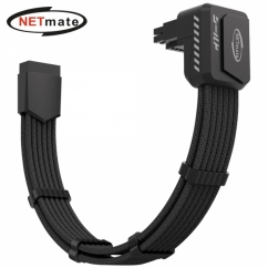 강원전자 넷메이트 600W 12V-2x6 연장 케이블 (블랙/STD 90도) [EZDIY-FAB] NM-DPR230
