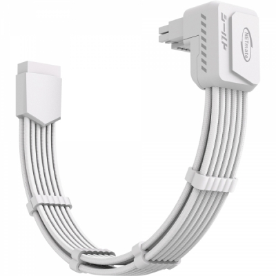 강원전자 넷메이트 600W 12V-2x6 연장 케이블 (화이트/STD 90도) [EZDIY-FAB] NM-DPR2305