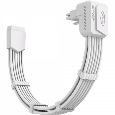 강원전자 넷메이트 600W 12V-2x6 연장 케이블 (화이트/RVS 90도) [EZDIY-FAB] NM-DPR23011