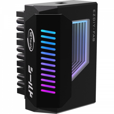 강원전자 넷메이트 메인보드 ATX 24핀 ARGB 어댑터 (블랙/180도) [EZDIY-FAB] NM-DPI231