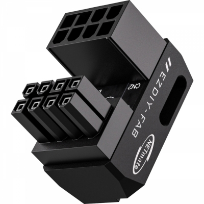 강원전자 넷메이트 PCI-E 8핀 변환 어댑터 (블랙/RVS 180도/단품) [EZDIY-FAB] NM-DPI2261