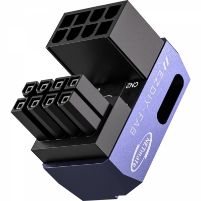 강원전자 넷메이트 PCI-E 8핀 변환 어댑터 (퍼플/RVS 180도/단품) [EZDIY-FAB] NM-DPI22621