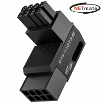 강원전자 넷메이트 PCI-E 8핀 변환 어댑터 (블랙/STD 90도/단품) [EZDIY-FAB] NM-DPI2262