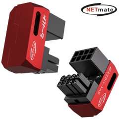 강원전자 넷메이트 PCI-E 8핀 변환 어댑터 (레드/STD 180도/2PACK) [EZDIY-FAB] NM-DPI22624