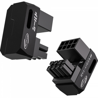 강원전자 넷메이트 PCI-E 8핀 변환 어댑터 (블랙/RVS 180도/2PACK) [EZDIY-FAB] NM-DPI2269