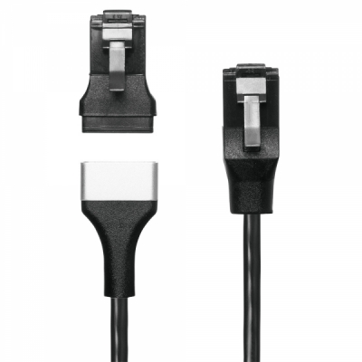 강원전자 산와서플라이 CAT.6A 슬림 마그네틱 랜 케이블 1m (블랙) KB-SL6ABA-01BK