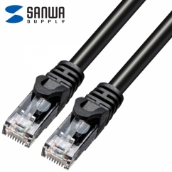 강원전자 산와서플라이 CAT.6A UTP 옥외용 랜 케이블 5m (블랙) KB-T6AWP-05BK