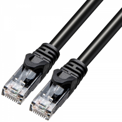 강원전자 산와서플라이 CAT.6A UTP 옥외용 랜 케이블 10m (블랙) KB-T6AWP-10BK