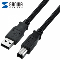 강원전자 산와서플라이 USB2.0 AM-BM 나일론메쉬 케이블 1.5m KU20-NM15K