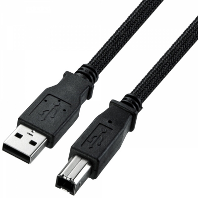 강원전자 산와서플라이 USB2.0 AM-BM 나일론메쉬 케이블 1.5m KU20-NM15K