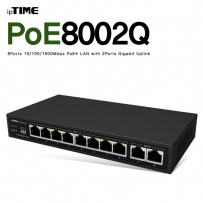 ipTIME(아이피타임) POE8002Q 8포트 PoE 기가비트 스위칭 허브