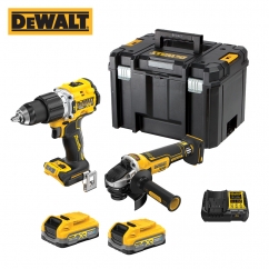 디월트 20V MAX DCD806 햄머드릴 드라이버 + DCG4051 그라인더 콤보 세트(파워스택 3.5Ah 2팩, 충전기) DCK2026S2T-KR