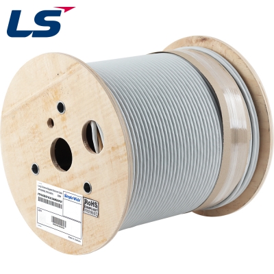 LS전선 SimpleWide F/UTP 장거리 PoE 케이블 300m, 단선 그레이 FTP-G-C6G-E1VX-M 4P GY