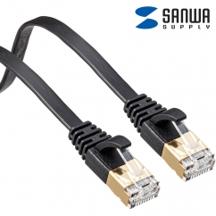 강원전자 산와서플라이 CAT.7 STP FLAT 랜 케이블 3m (블랙) KB-FLU7-03BK