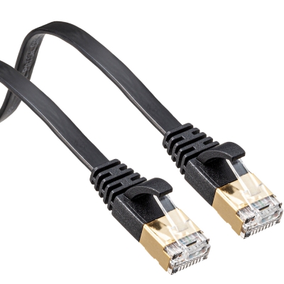 강원전자 산와서플라이 CAT.7 STP FLAT 랜 케이블 3m (블랙) KB-FLU7-03BK