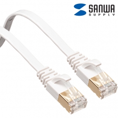 강원전자 산와서플라이 CAT.7 STP FLAT 랜 케이블 3m (화이트) KB-FLU7-03W