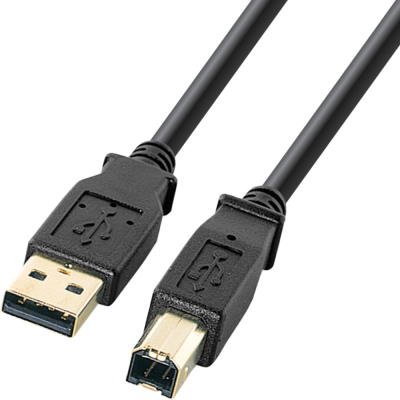 강원전자 산와서플라이 USB2.0 AM-BM 케이블 5m (블랙) KU20-5BKHK2