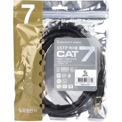 강원전자 KW CAT.7 SSTP 랜 케이블 1m KW701