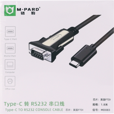 강원전자 엠파드 USB2.0 C타입 RS232 시리얼 컨버터 1.8m MP-MD083