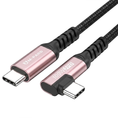 강원전자 엠파드 USB3.2 Gen2 C타입 100W 고속충전 꺾임 케이블 1m MP-MH240