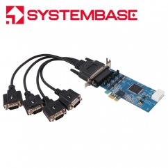 시스템베이스 PCI Express 4포트 RS232 시리얼카드 Multi-4C/LPCIe RS232