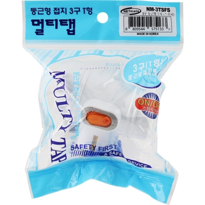 강원전자 넷메이트 SAFE 멀티탭 3구 접지 T형(스위치) NM-3TSFS