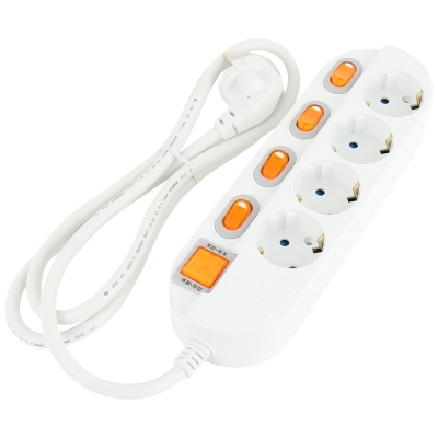 강원전자 넷메이트 SAFE 멀티탭 4구 개별 접지 1.5m NM-415SFS