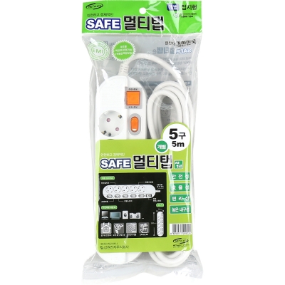 강원전자 넷메이트 SAFE 멀티탭 5구 개별 접지 5m NM-550SFS