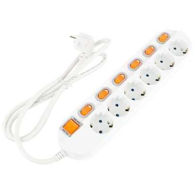 강원전자 넷메이트 SAFE 멀티탭 6구 개별 접지 3m NM-630SFS