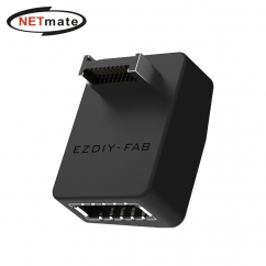 강원전자 넷메이트 USB3.2 Gen2 Type E 변환 어댑터, 블랙 STD 90도 [EZDIY-FAB] NM-DPC265