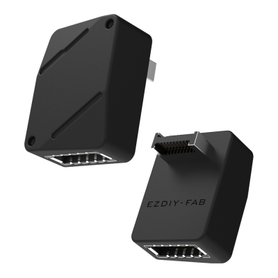 강원전자 넷메이트 USB3.2 Gen2 Type E 변환 어댑터, 블랙 STD 90도 [EZDIY-FAB] NM-DPC265
