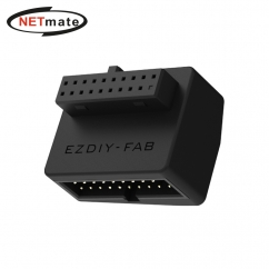 강원전자 넷메이트 USB3.0 20핀 헤더 변환 어댑터, 블랙 STD [EZDIY-FAB] NM-DPC266