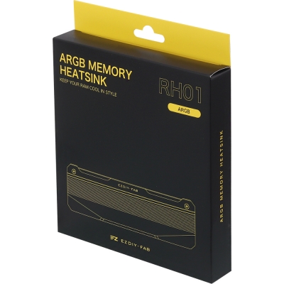 강원전자 넷메이트 ARGB 알루미늄 메모리 방열판, 블랙 2개 세트 [EZDIY-FAB] NM-DPI2682